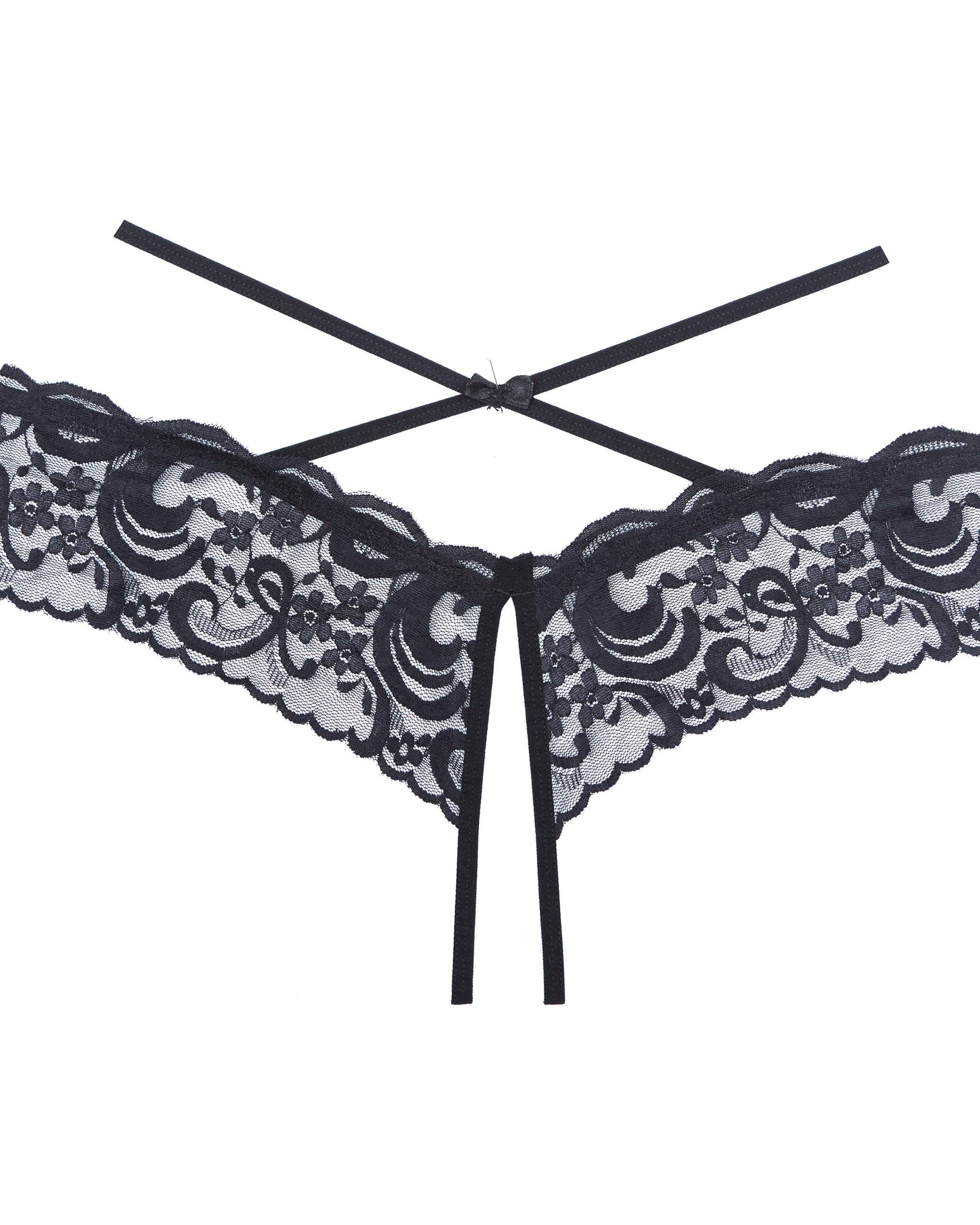 Open Panty Lace Band Criss Cross Waist Straps | Lavah Intimates