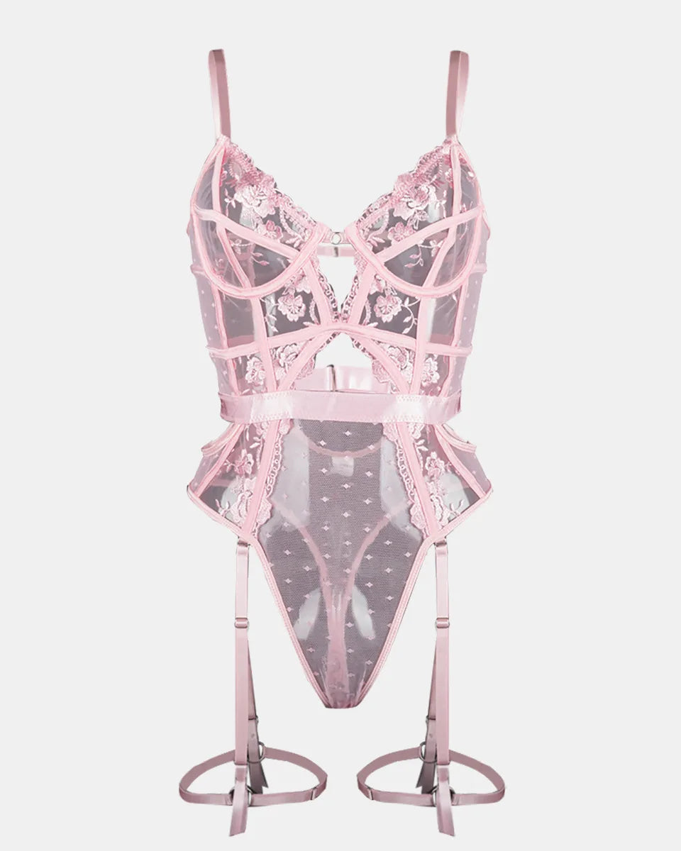 Odette Lace Garter Bodysuit