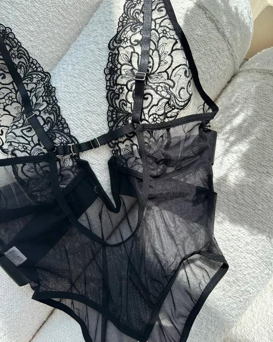 Isla Verre Sheer Bodysuit | Lavah Intimates