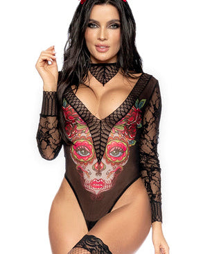 Lingerie Day of the Dead Costume Sexy Catrina Bodysuit | Lavah Intimates