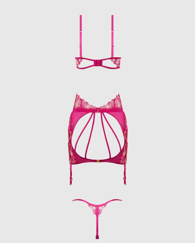 Nova Pink 3pc Lingerie Set | Lavah Intimates