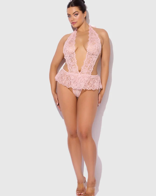 Jocelyn Lace Pearl Ouvert Teddy | Lavah Intimates
