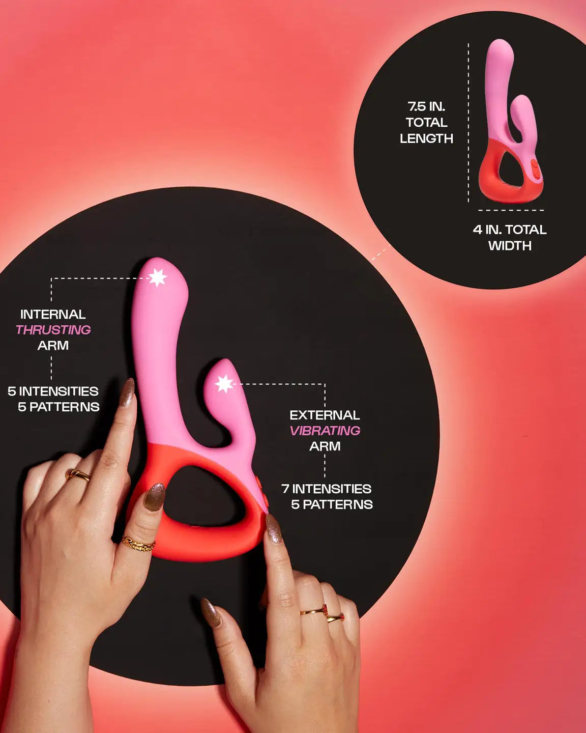 Clutch Dual Stimulating Rabbit Vibrator Sex Toy | Lavah Intimates