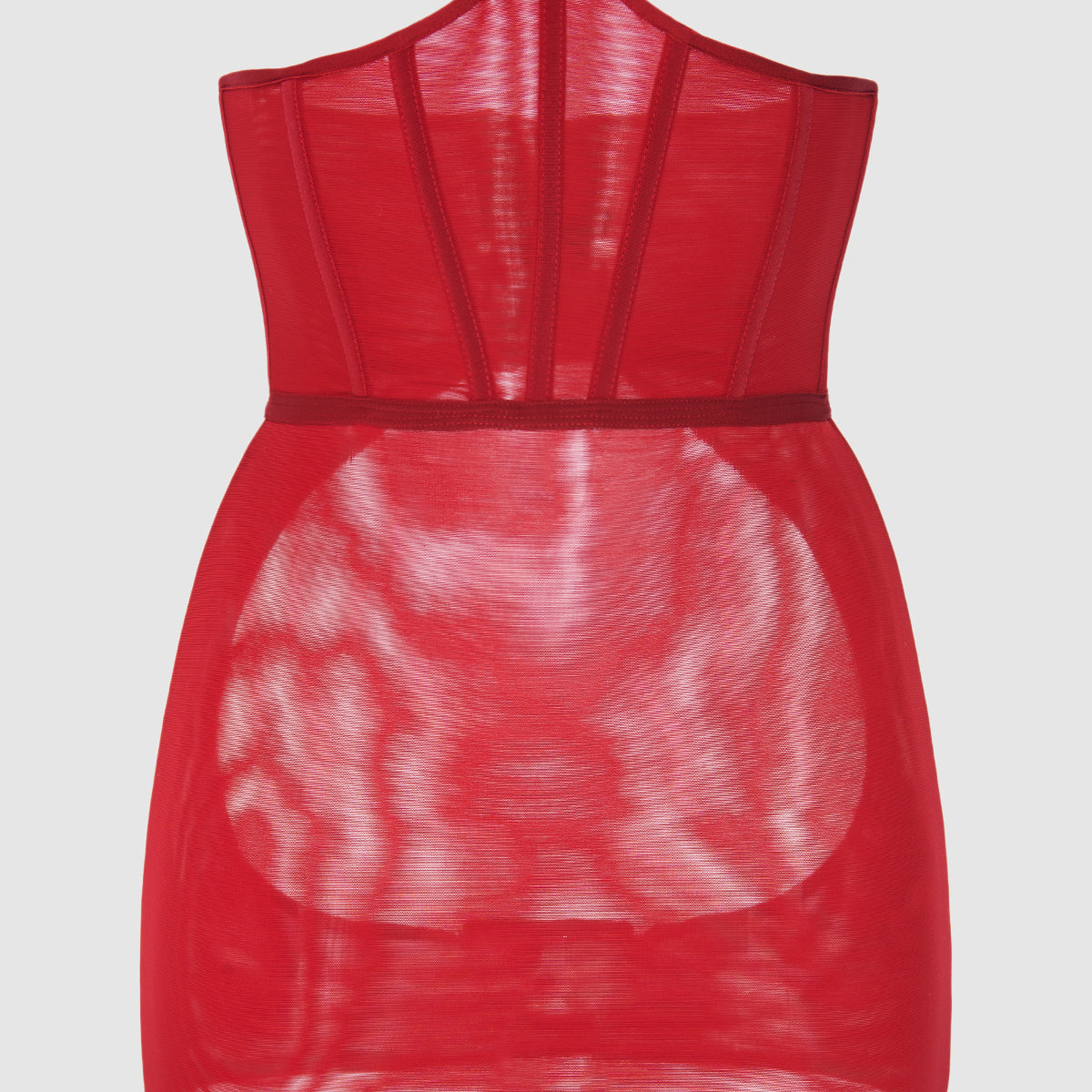 Devon Mesh Backless Corseted Skirt | Lavah Intimates