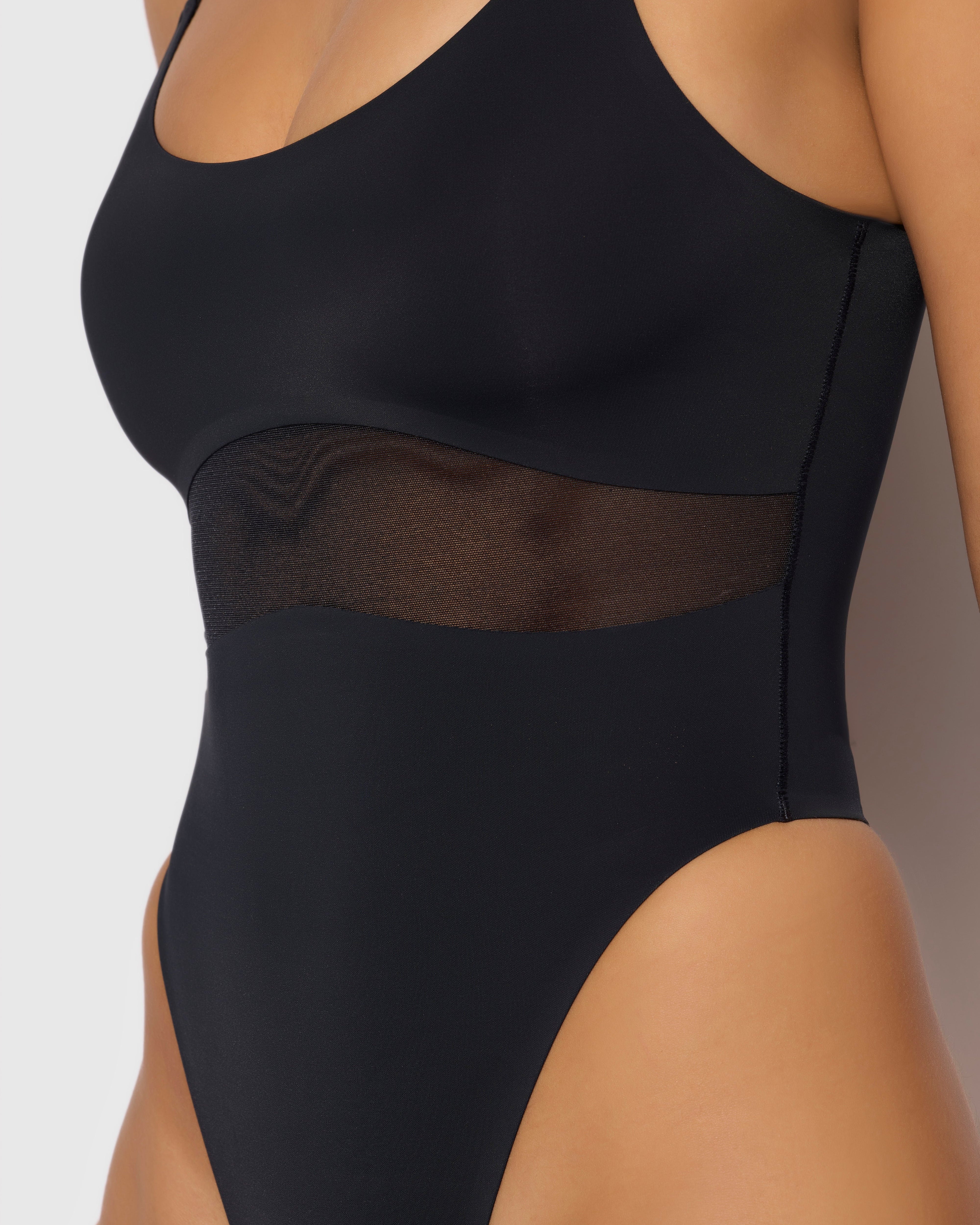 Katrina Micro Mesh High Hip Shaping Bodysuit | Lavah Intimates