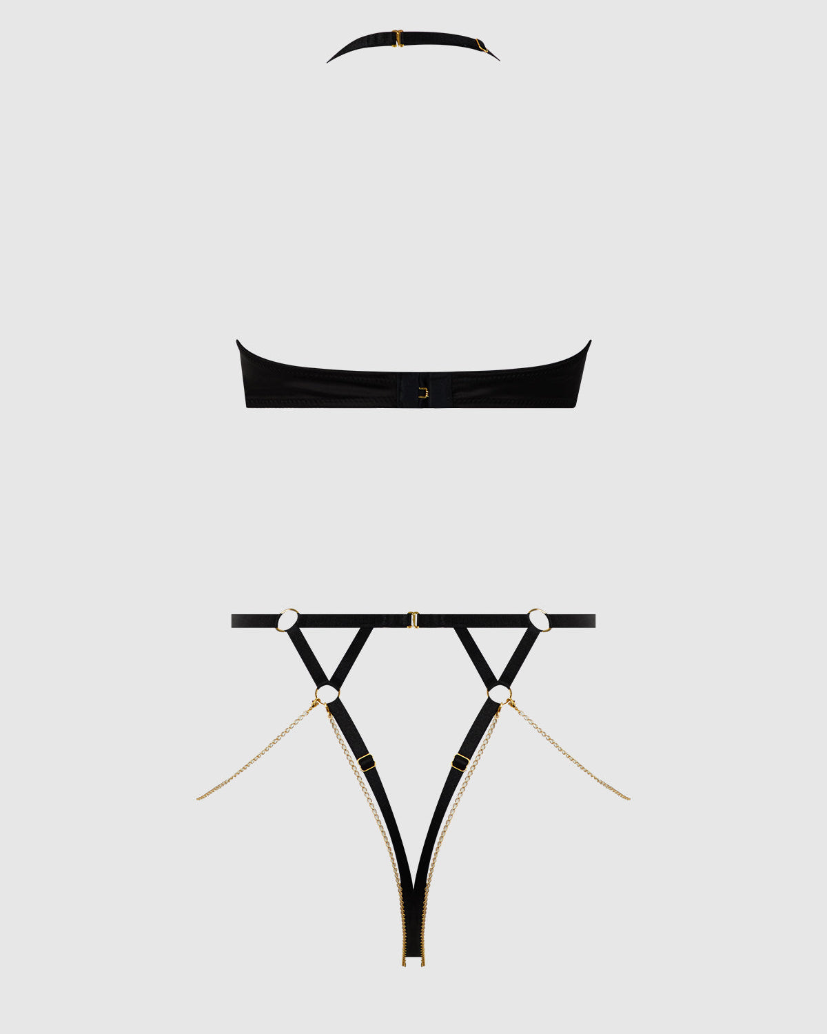 Eve Open Cup Crotchless Harness Teddy | Lavah Intimates