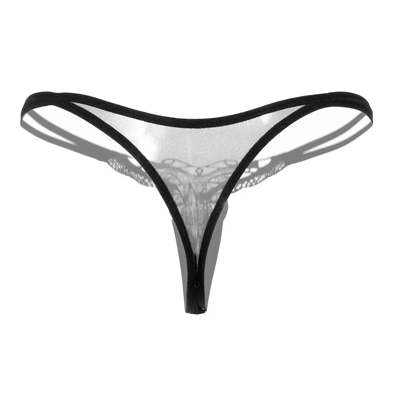 Social Butterfly Crotchless Pearl Thong | Lavah Intimates
