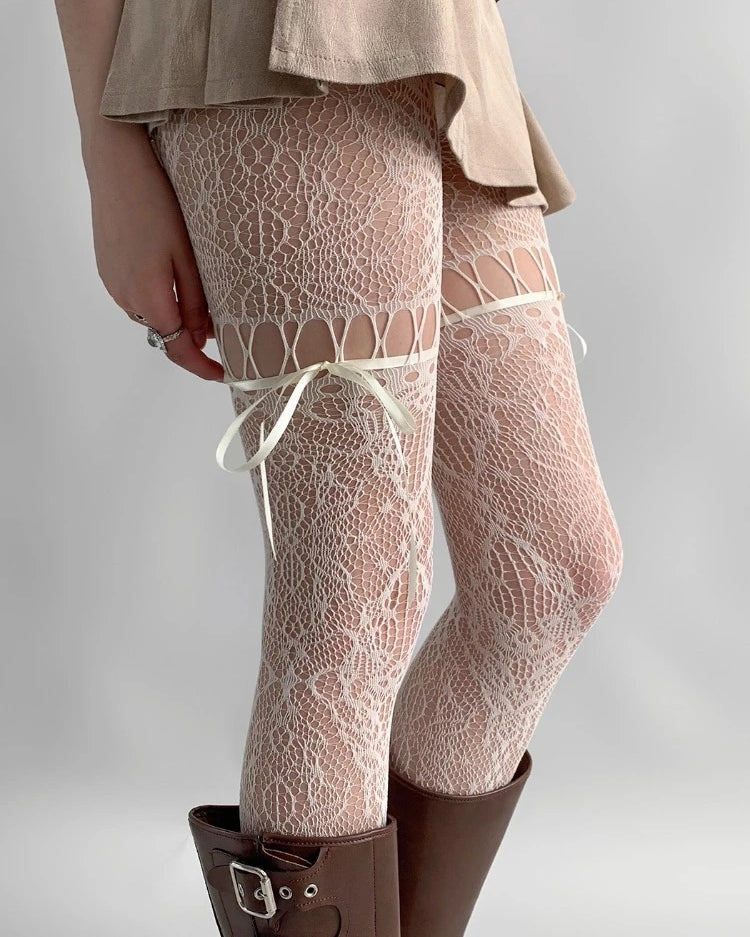 Enchanted Lace Thigh High Stockings | Lavah Intimates