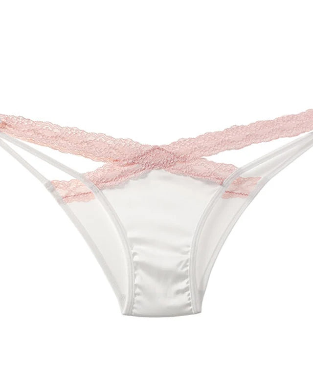 Elegant Cross Band Lace Panties | Lavah Intimates