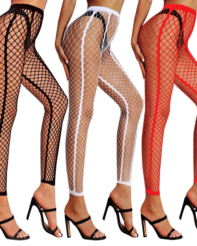 Striped Fishnet Pantyhose | Lavah Intimates