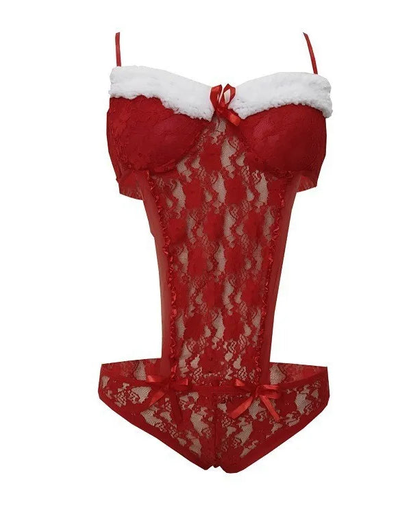 Santa Seduction Lace Teddy | Lavah Intimates