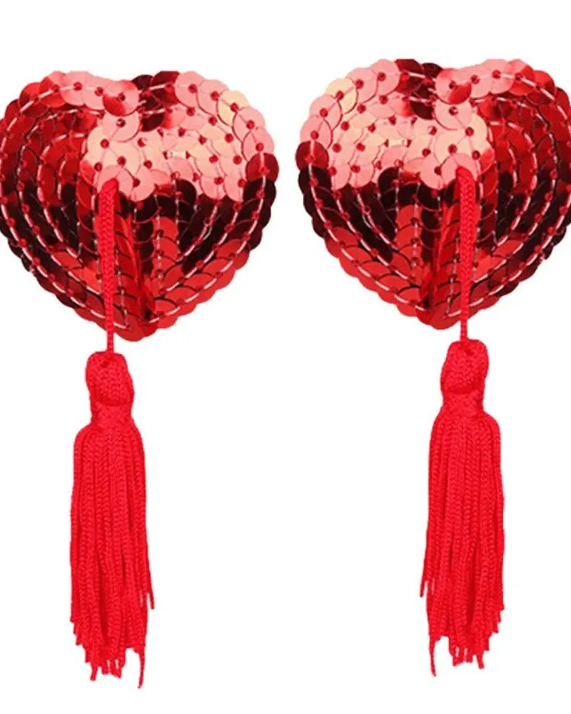 Sequin Heart Pasties | Lavah Intimates
