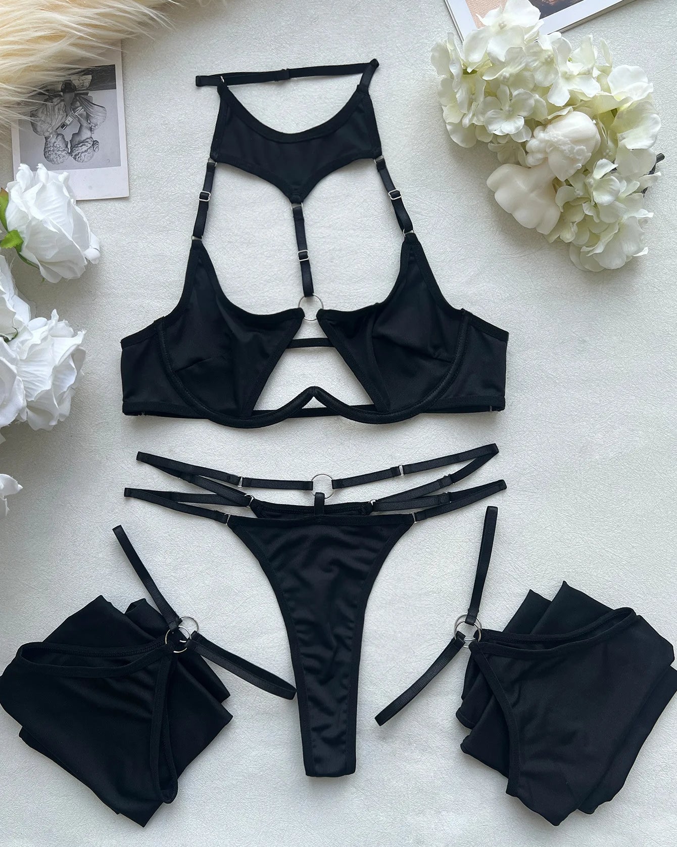 Nyx Strappy Halter Set | Lavah Intimates