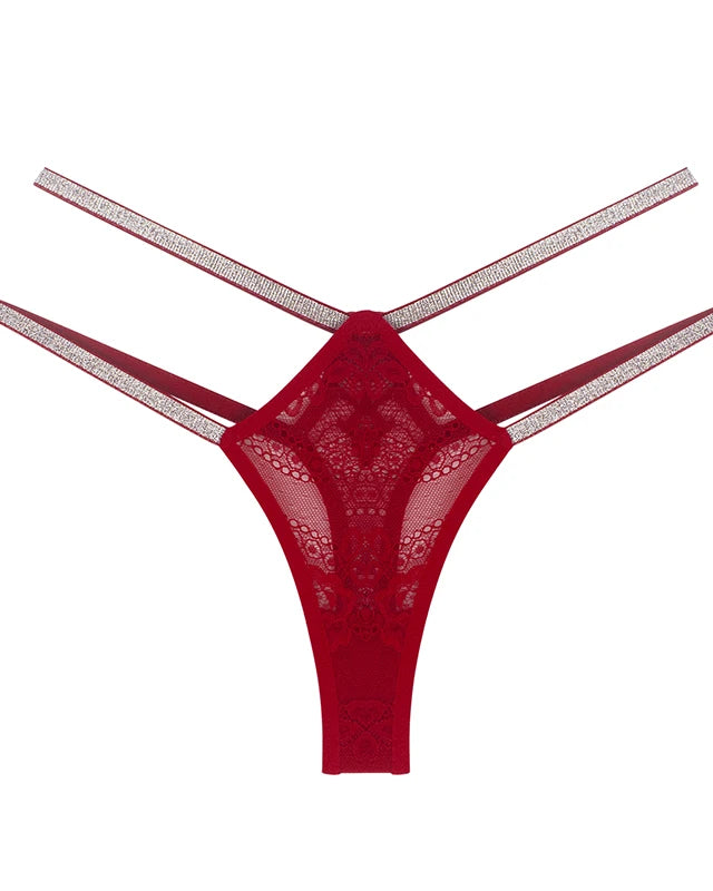 Sparkle Lace Strappy G-String | Lavah Intimates