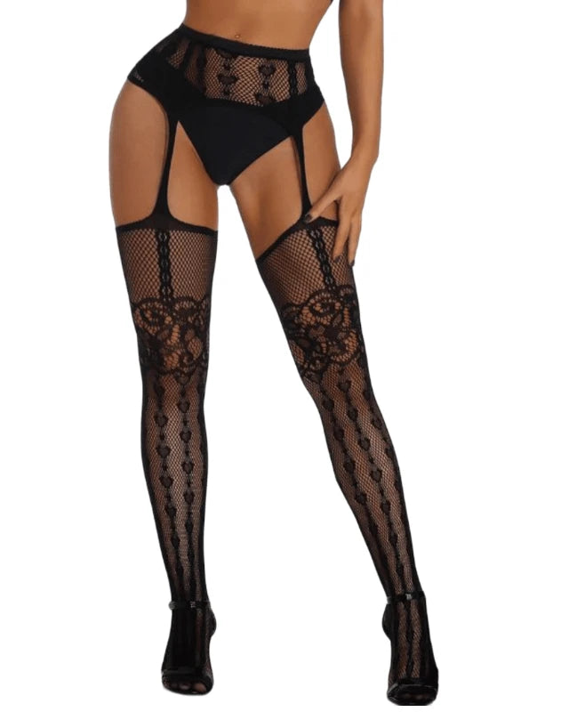 Risque Rendezvous Crotchless Pantyhose | Lavah Intimates
