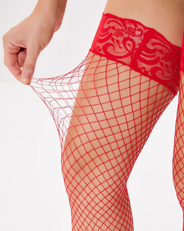 Scarlet Temptation Thigh High Stockings | Lavah Intimates