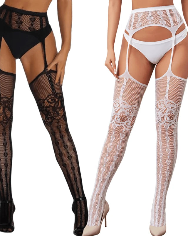 Risque Rendezvous Crotchless Pantyhose | Lavah Intimates