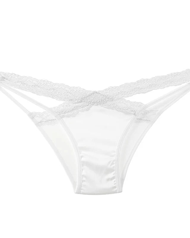Elegant Cross Band Lace Panties | Lavah Intimates