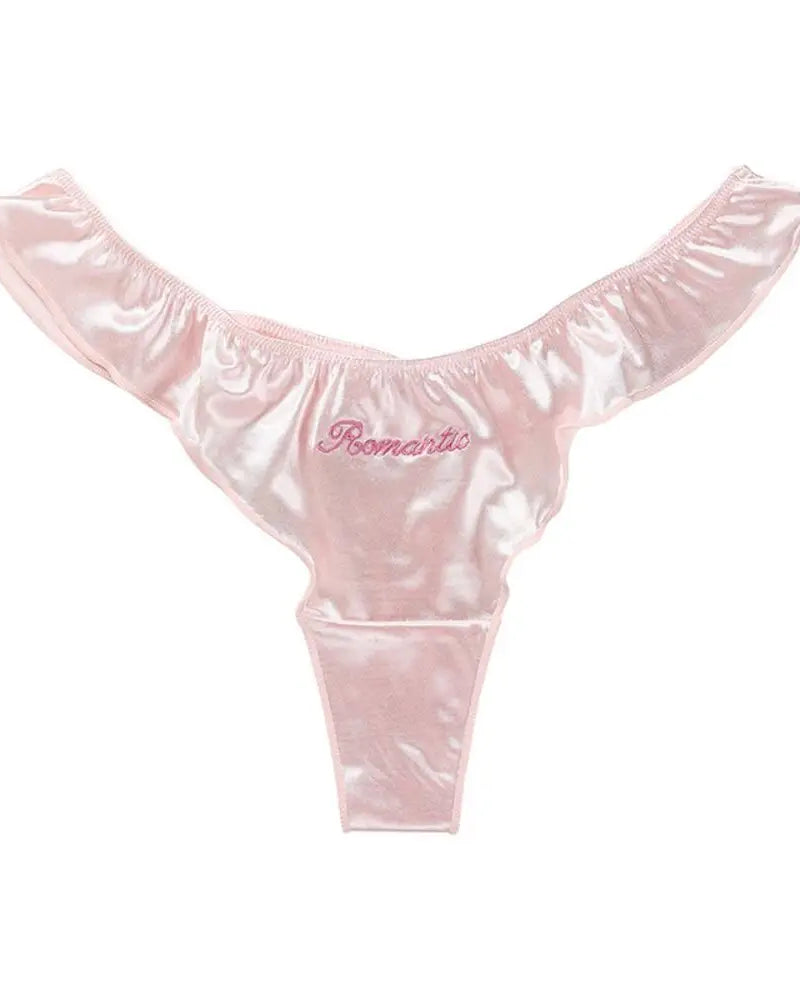 Romantic Satin Thong | Lavah Intimates
