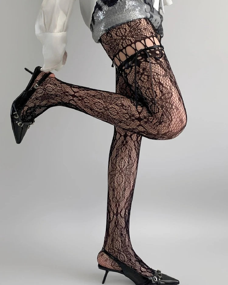 Enchanted Lace Thigh High Stockings | Lavah Intimates