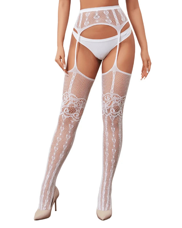 Risque Rendezvous Crotchless Pantyhose | Lavah Intimates