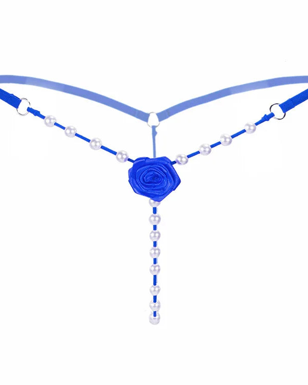 Rose Pearl Crotchless G-String | Lavah Intimates