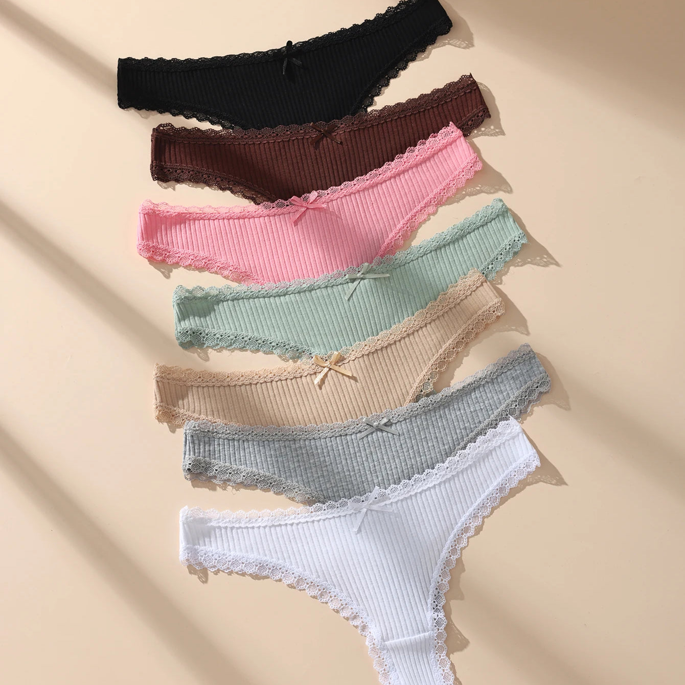Everyday Ribbed Thong 7-Pack