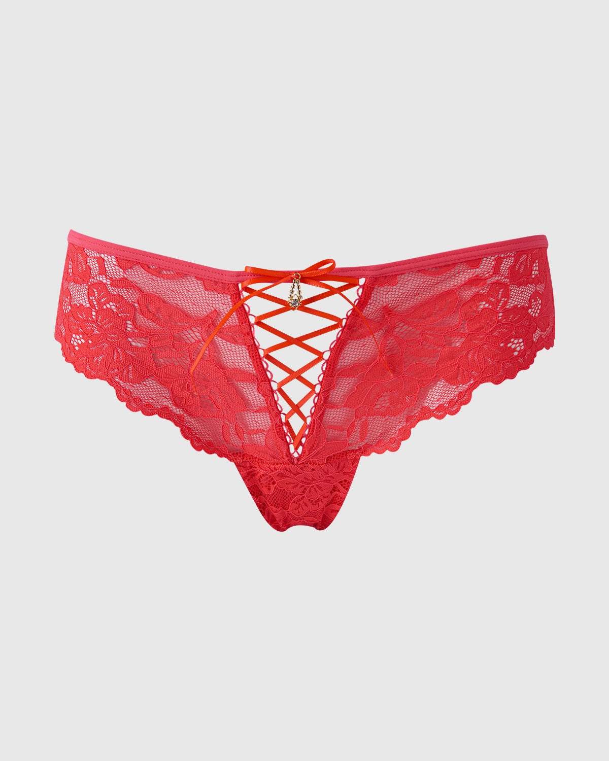 Bella Lace Up Front Lace Tanga | Lavah Intimates