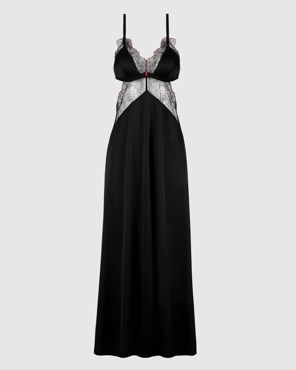 Ilena Embroidered Tulle Triangle Top Long Gown