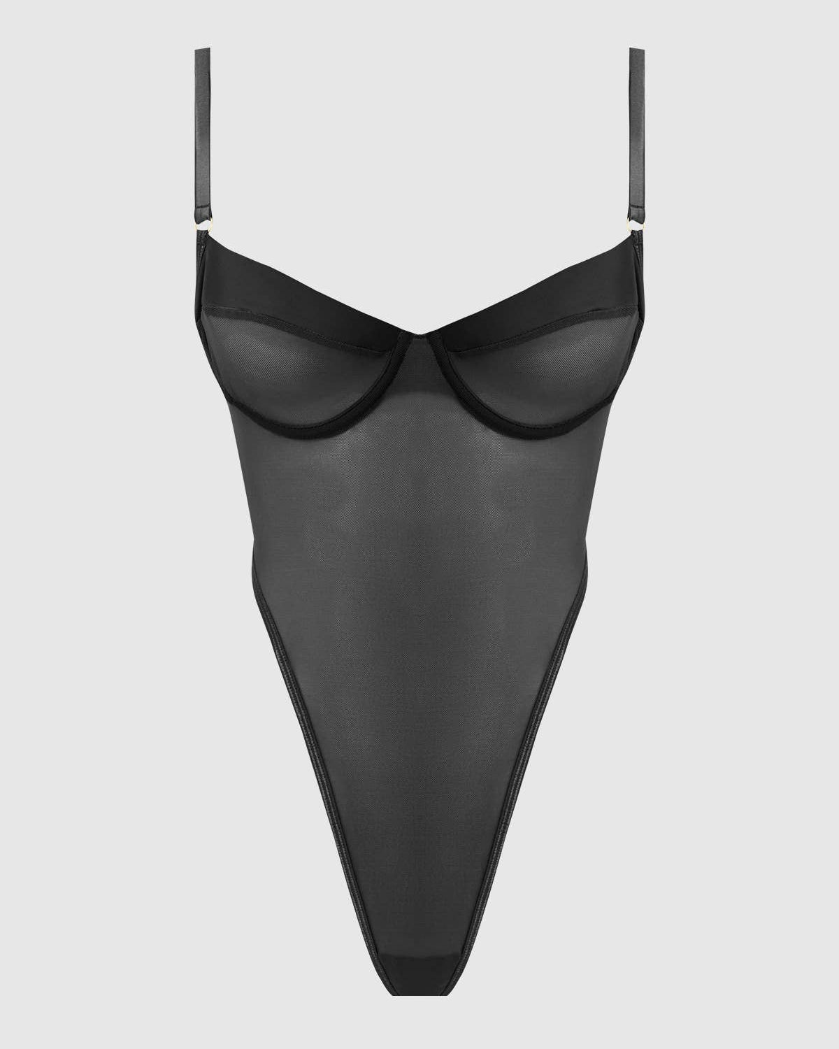 Raquel Mesh Silky Micro Underwire Bodysuit | Lavah Intimates