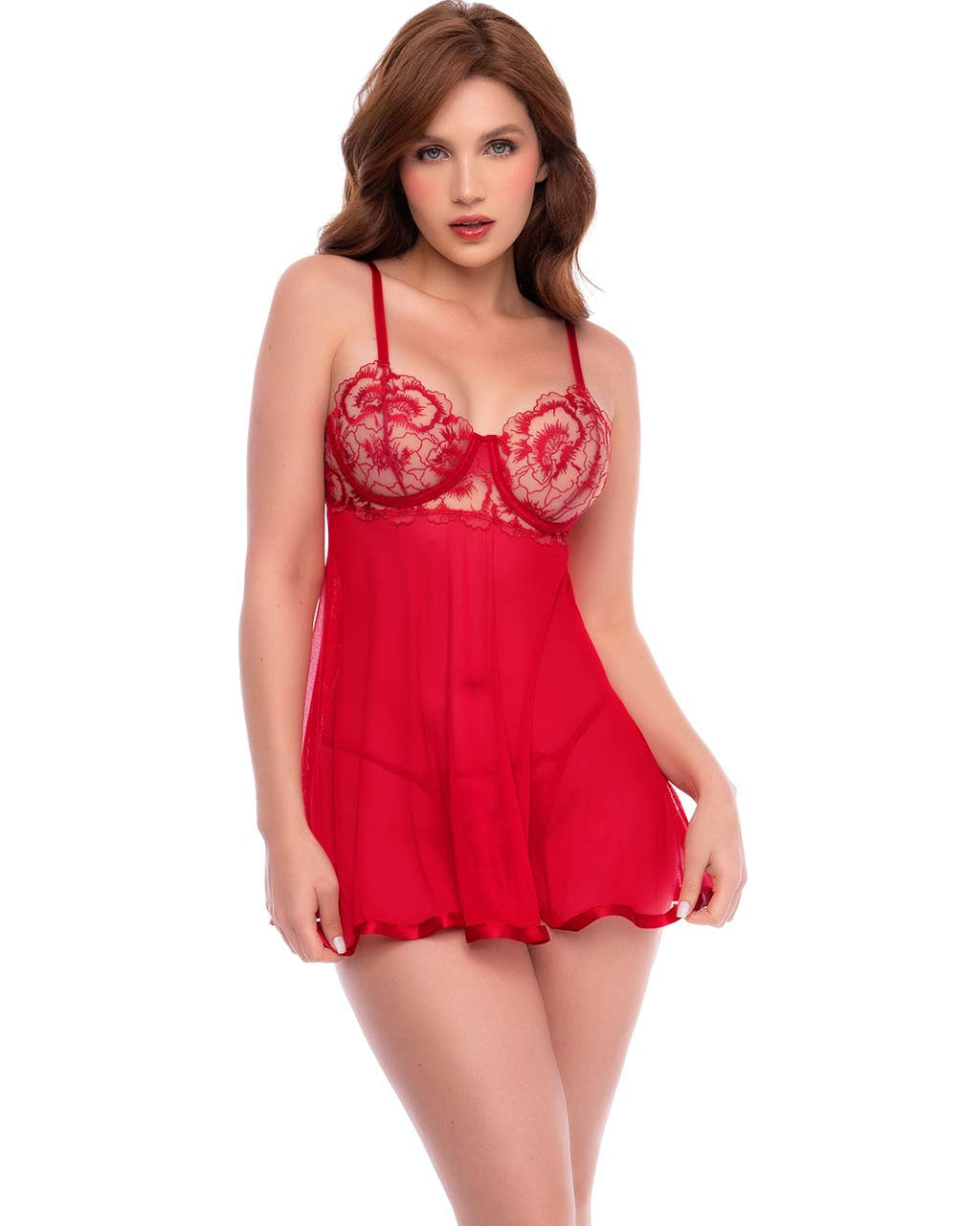 Aurelia Ruby Underwire Babydoll Set