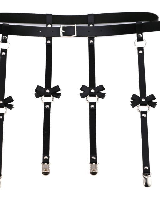 Bow Leather Garter | Lavah Intimates