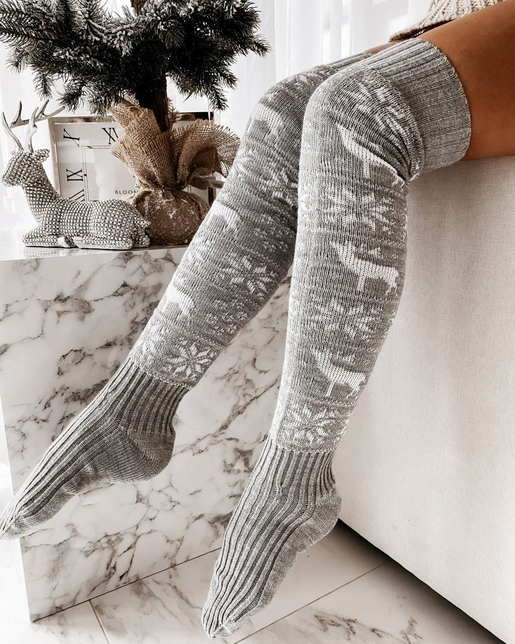 Christmas Thigh High Socks | Lavah Intimates