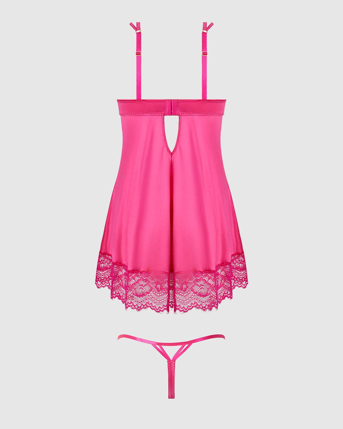 Issadora Lace Openable Cup Babydoll G-String Set | Lavah Intimates