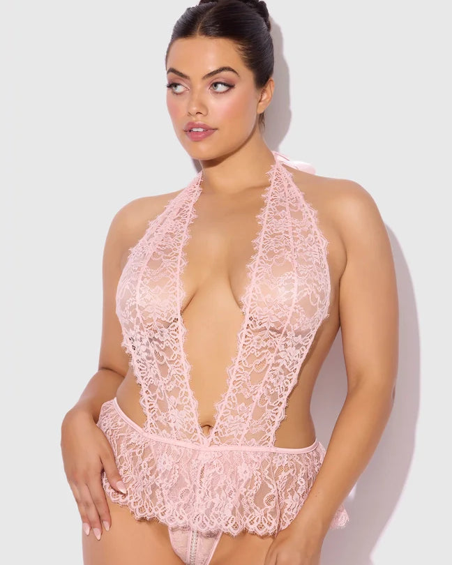 Jocelyn Lace Pearl Ouvert Teddy | Lavah Intimates
