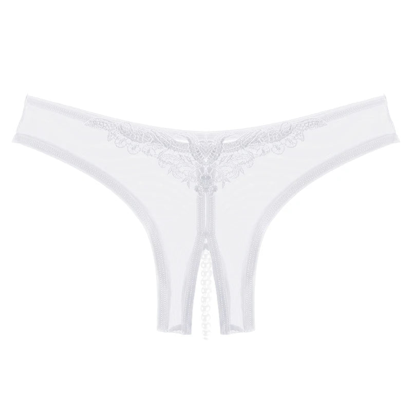 Pearl Mesh Crotchless Panty - LAVAH INTIMATES