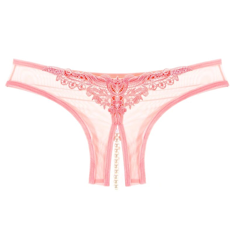Pearl Mesh Crotchless Panty - LAVAH INTIMATES