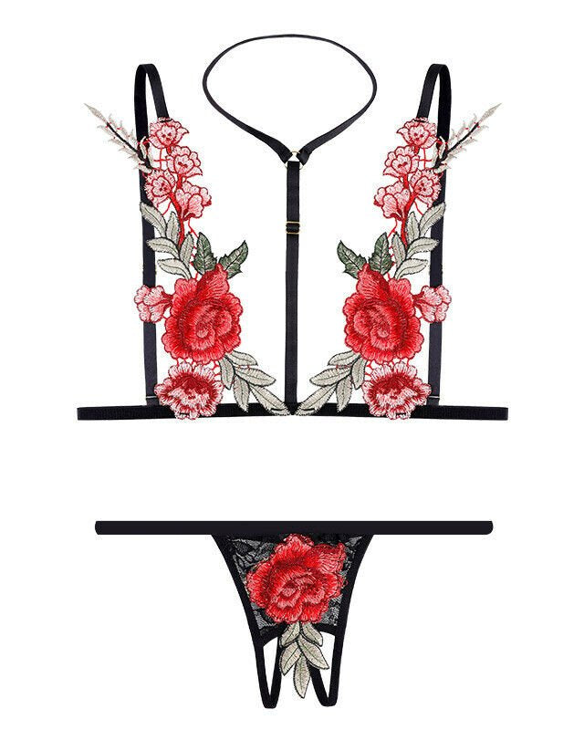 Rose Bed Lingerie Set - LAVAH INTIMATES
