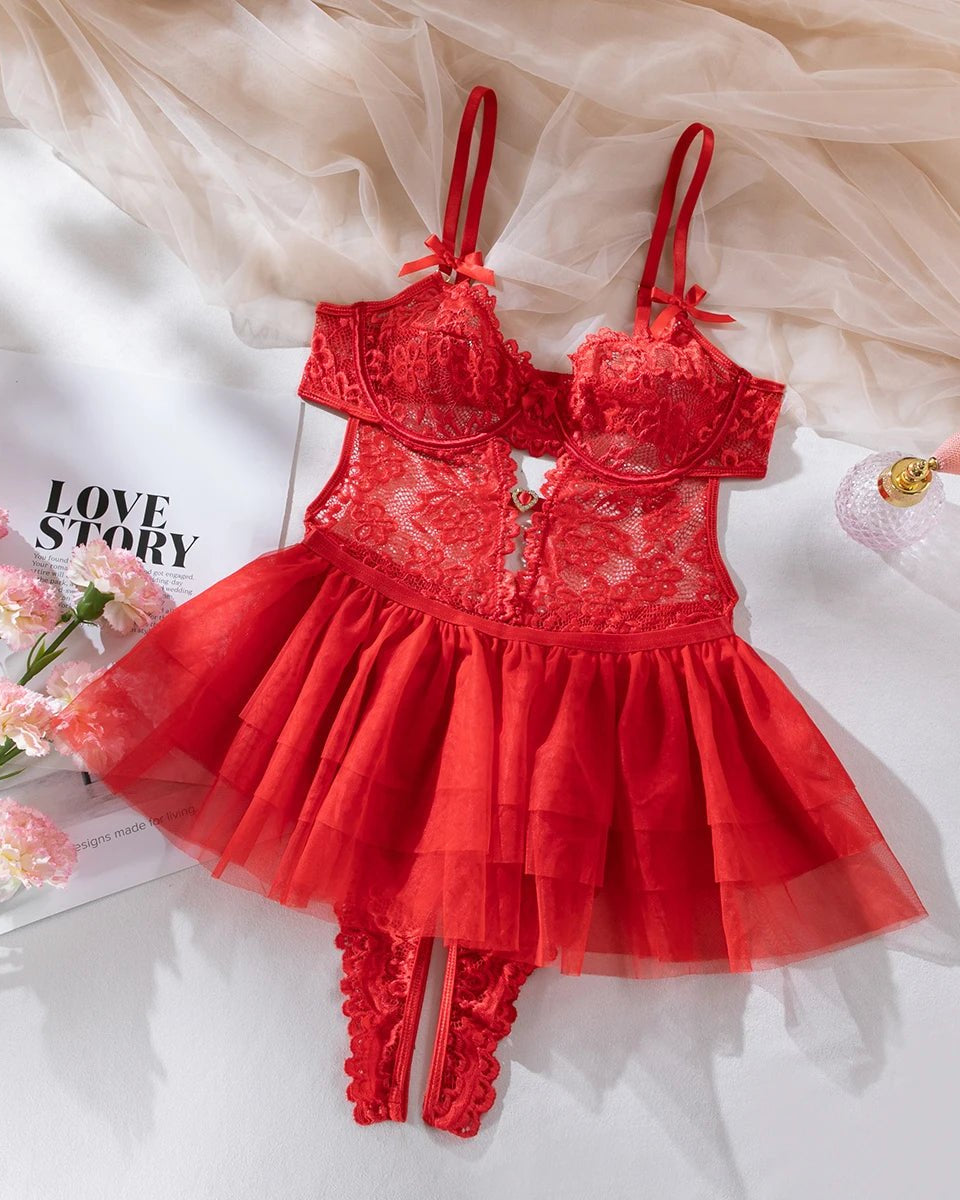 Tanya Bodysuit w Detachable Skirt | Lavah Intimates