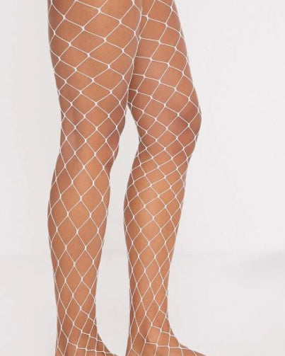 White Fishnet Pantyhose | Lavah Intimates