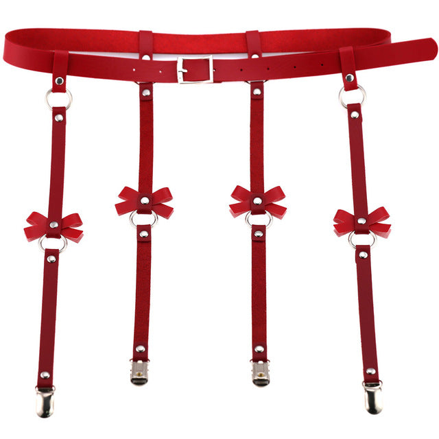Bow Garter Harness body harness LAVAH Red  