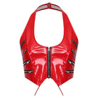 Onyx Zip Halter Top