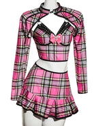 Reese Plaid Crop Set
