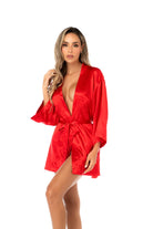 Cortina Black Satin Robe