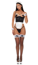 Dirty Work 6-Piece Maid Bedroom Costume - Black White