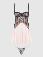 Jocelyn Lace & Satin Babydoll & G-String Set