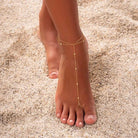 Isle Beaded Toe Chain - Silver-Tone