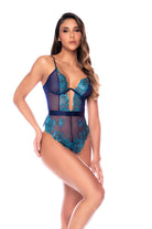 Noctura Midnight Embroidered Mesh Teddy