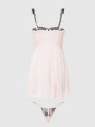 Jocelyn Lace & Satin Babydoll & G-String Set