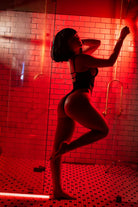 Velvet Eclipse Bodysuit with Mesh Panels | Lavah Intimates